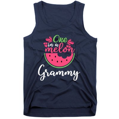 One In A Melon Grammy Birthday Matching Family Tank Top