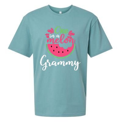 One In A Melon Grammy Birthday Matching Family Sueded Cloud Jersey T-Shirt