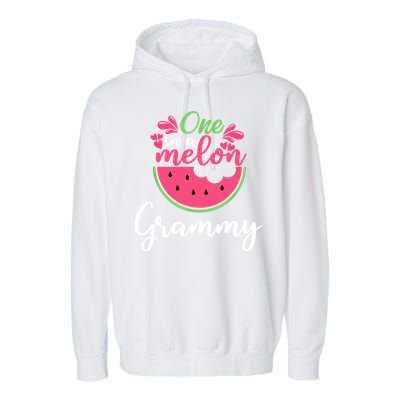 One In A Melon Grammy Birthday Matching Family Garment-Dyed Fleece Hoodie