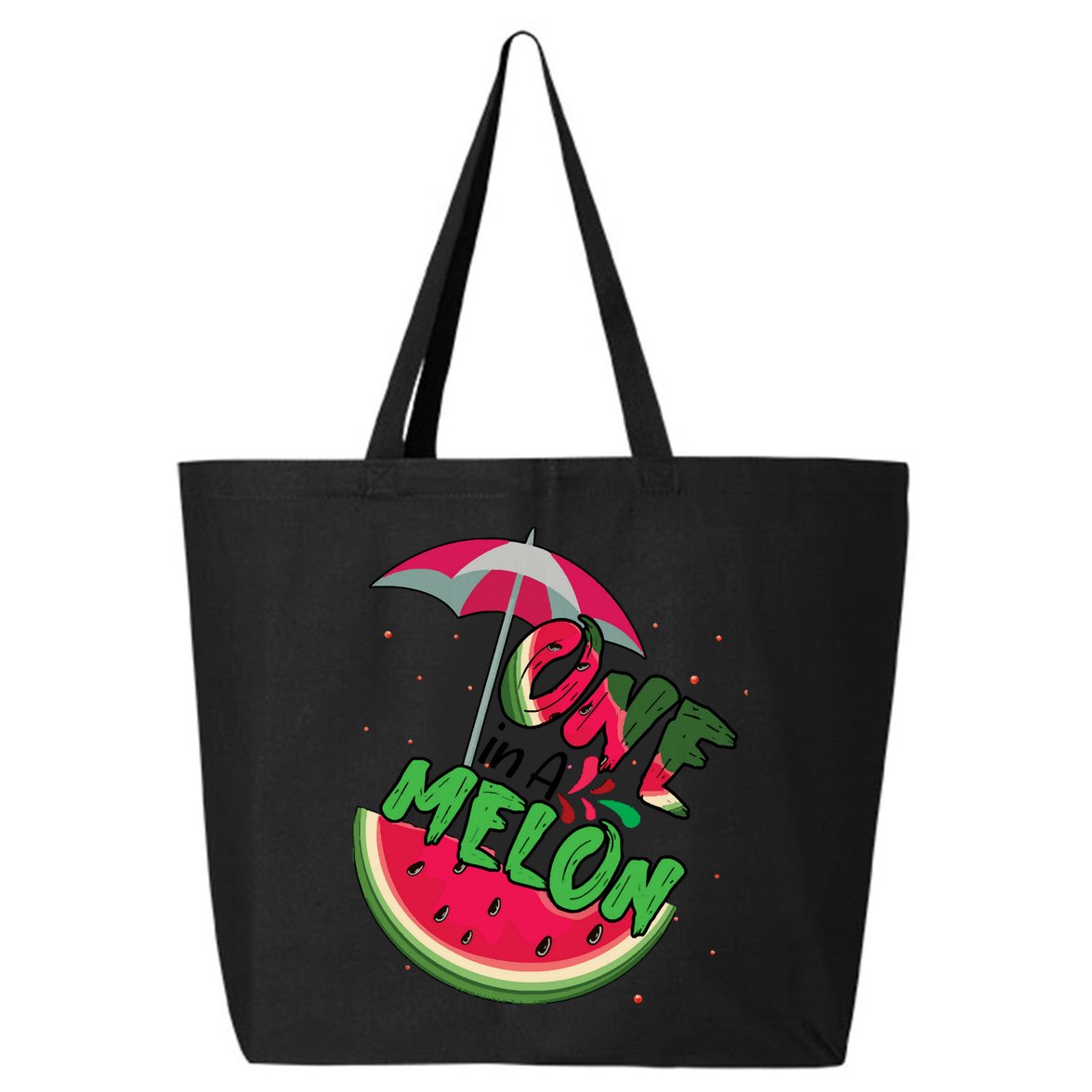 One In A Melon Adorable Cute Fun Summer Watermelon Gift Tee 25L Jumbo Tote