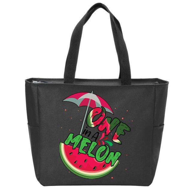 One In A Melon Adorable Cute Fun Summer Watermelon Gift Tee Zip Tote Bag