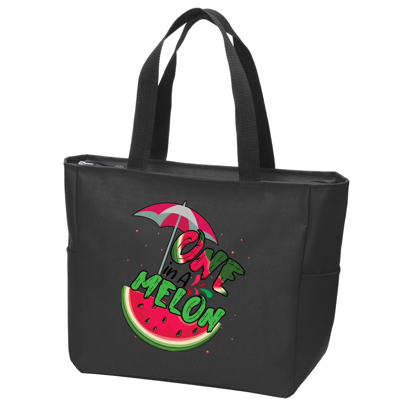 One In A Melon Adorable Cute Fun Summer Watermelon Gift Tee Zip Tote Bag