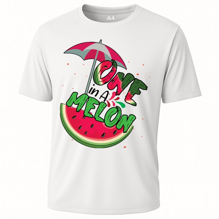 One In A Melon Adorable Cute Fun Summer Watermelon Gift Tee Cooling Performance Crew T-Shirt