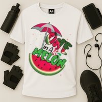 One In A Melon Adorable Cute Fun Summer Watermelon Gift Tee Cooling Performance Crew T-Shirt