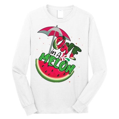 One In A Melon Adorable Cute Fun Summer Watermelon Gift Tee Long Sleeve Shirt