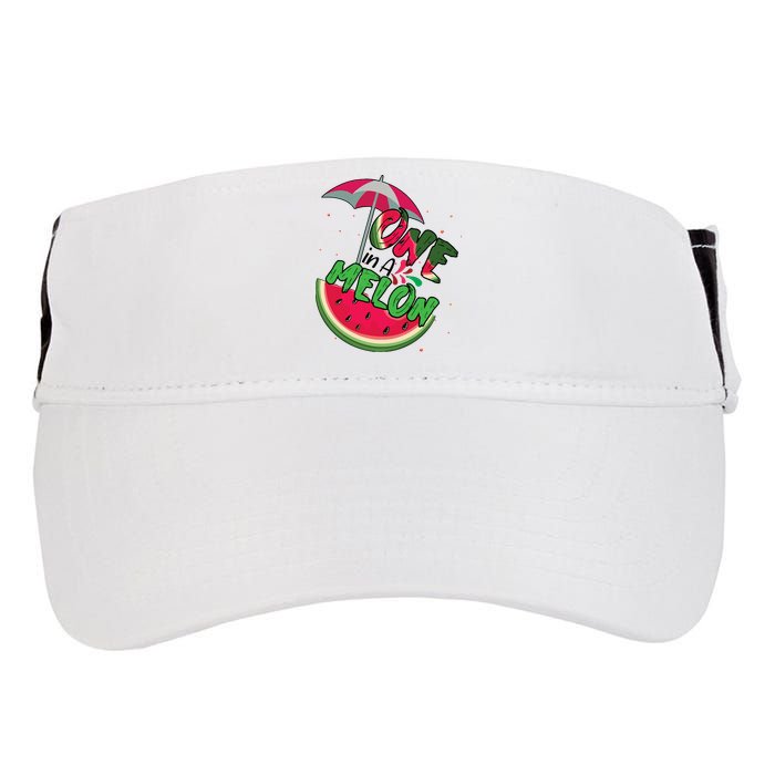 One In A Melon Adorable Cute Fun Summer Watermelon Gift Tee Adult Drive Performance Visor