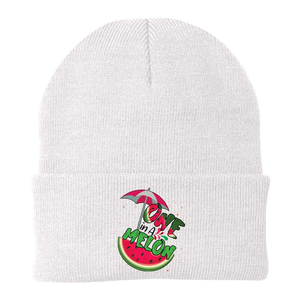 One In A Melon Adorable Cute Fun Summer Watermelon Gift Tee Beanie