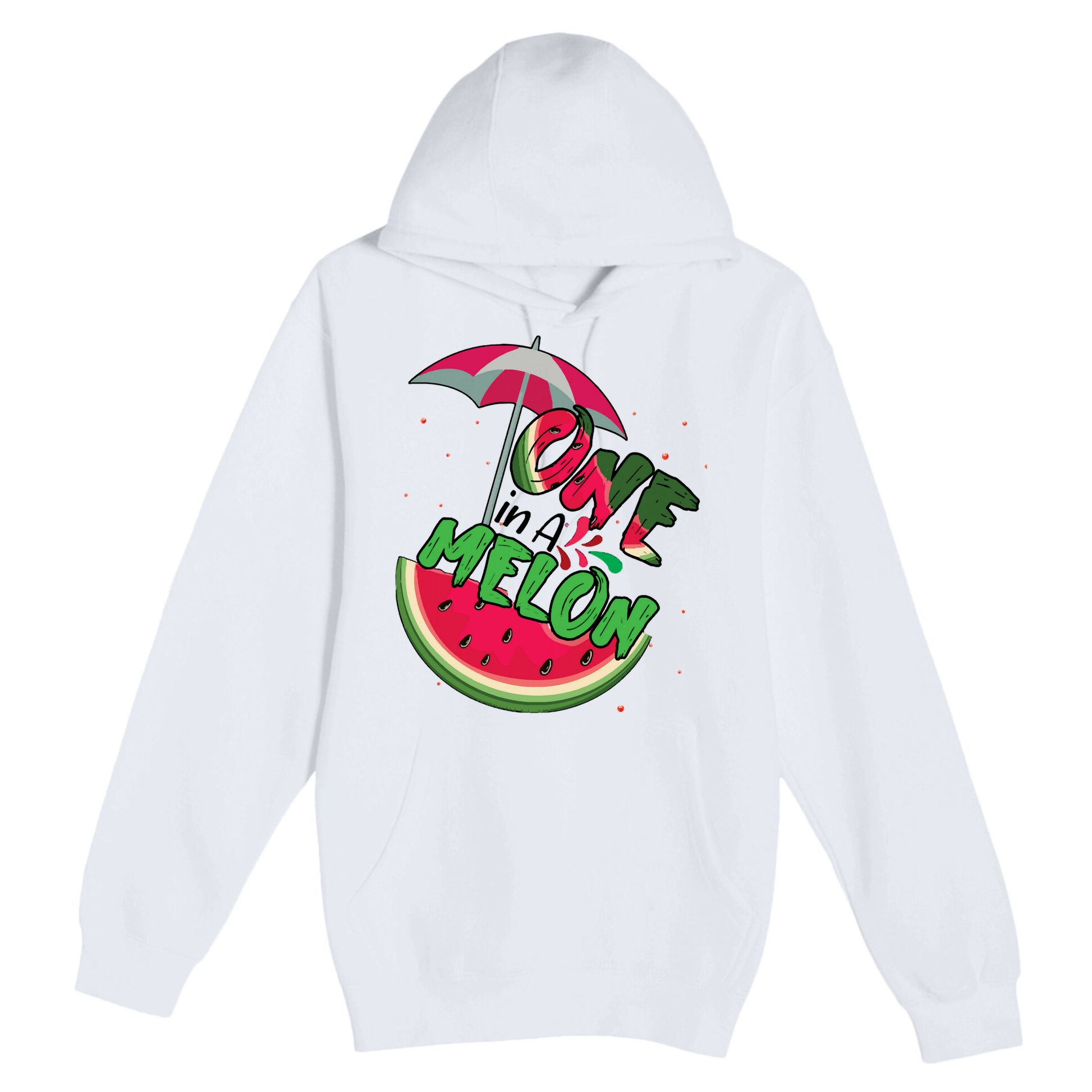 One In A Melon Adorable Cute Fun Summer Watermelon Gift Tee Premium Pullover Hoodie