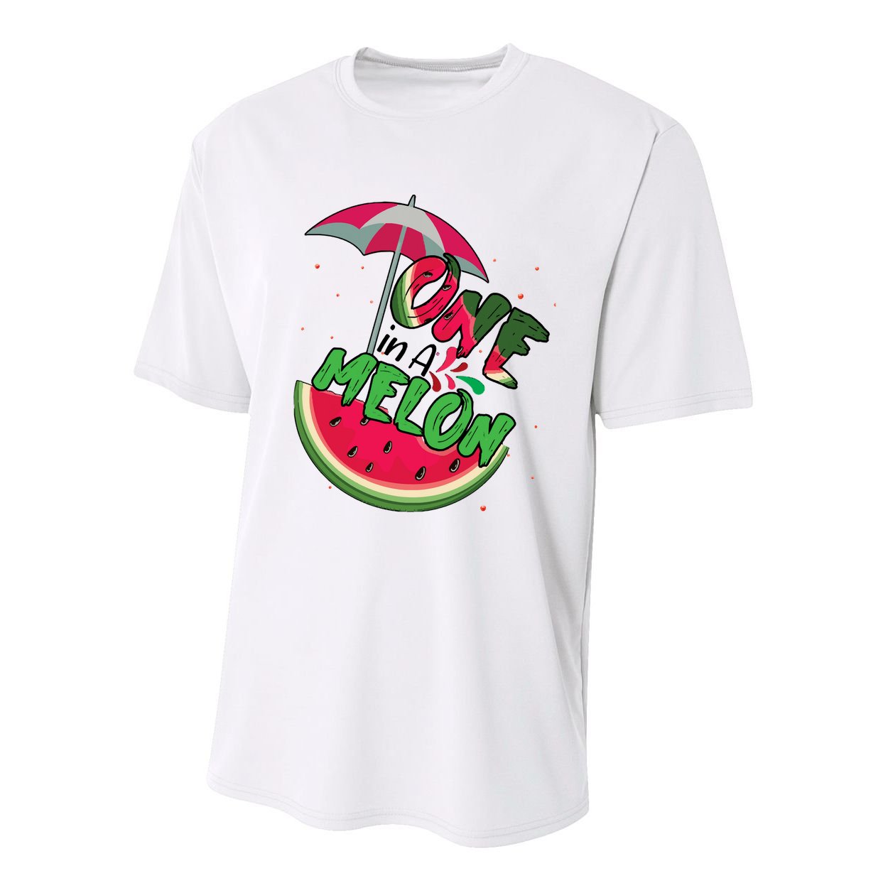 One In A Melon Adorable Cute Fun Summer Watermelon Gift Tee Youth Performance Sprint T-Shirt