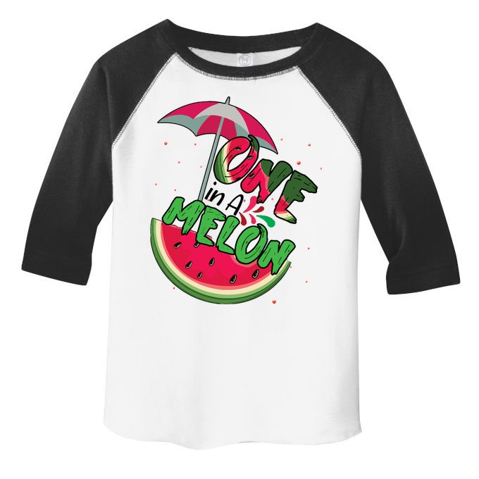 One In A Melon Adorable Cute Fun Summer Watermelon Gift Tee Toddler Fine Jersey T-Shirt