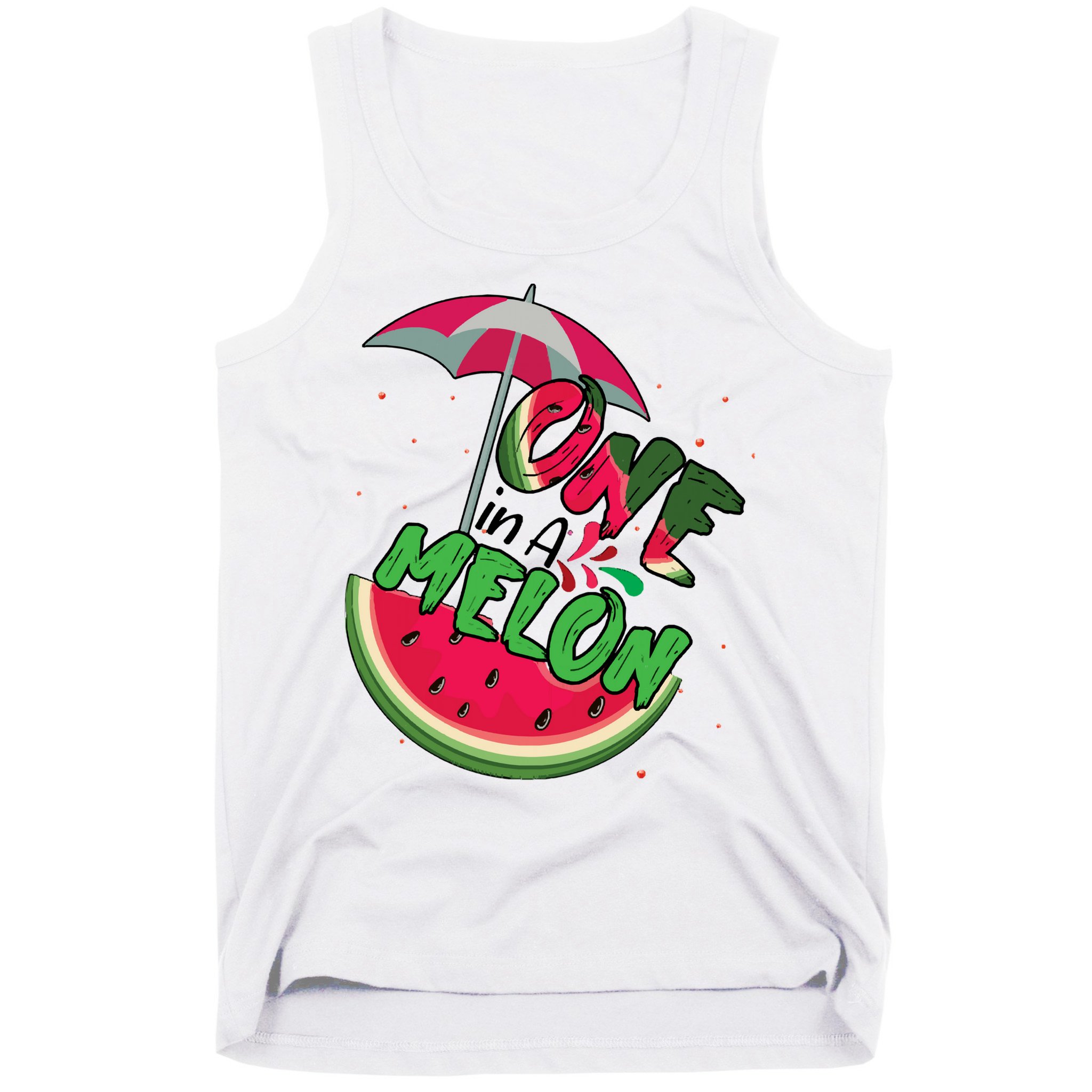 One In A Melon Adorable Cute Fun Summer Watermelon Gift Tee Tank Top
