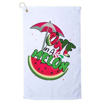 One In A Melon Adorable Cute Fun Summer Watermelon Gift Tee Golf Towel