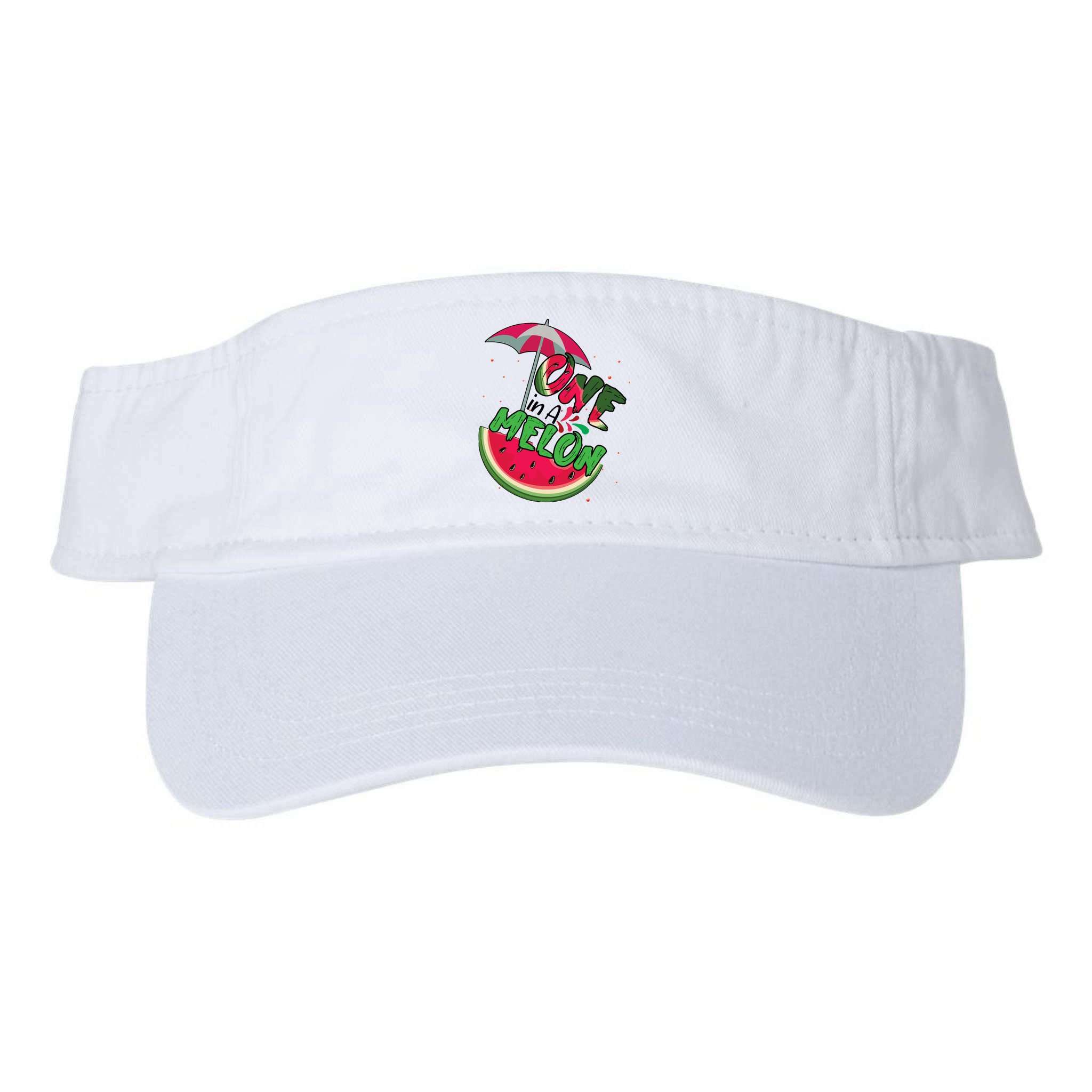 One In A Melon Adorable Cute Fun Summer Watermelon Gift Tee Visor