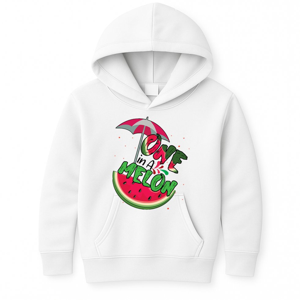 One In A Melon Adorable Cute Fun Summer Watermelon Gift Tee Kids Hoodie