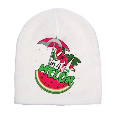 One In A Melon Adorable Cute Fun Summer Watermelon Gift Tee Short Acrylic Beanie