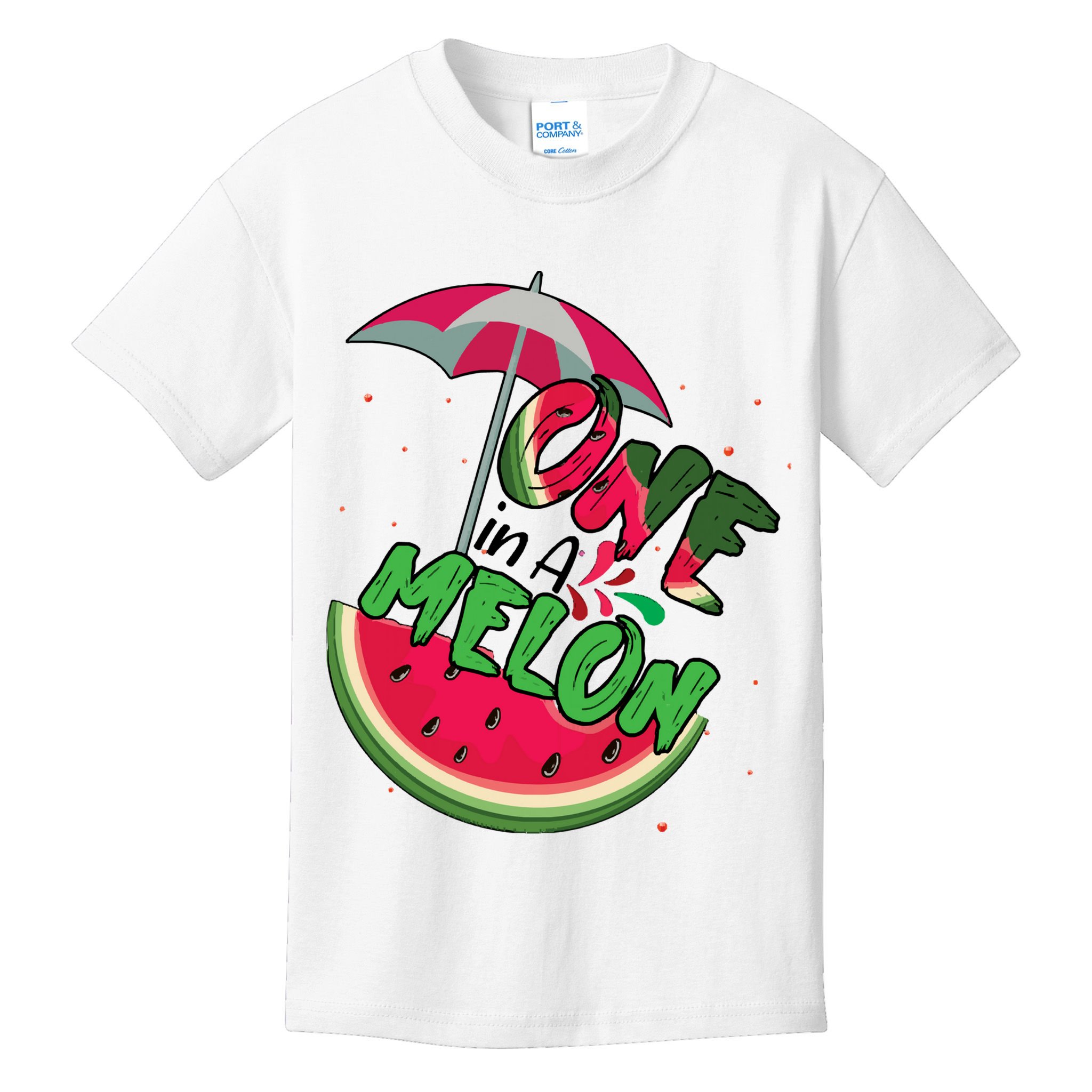 One In A Melon Adorable Cute Fun Summer Watermelon Gift Tee Kids T-Shirt