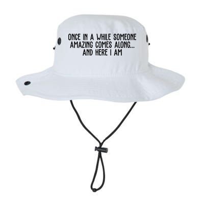 Once In A While Someone Amazing Comes Along And Here I Am Funny Legacy Cool Fit Booney Bucket Hat