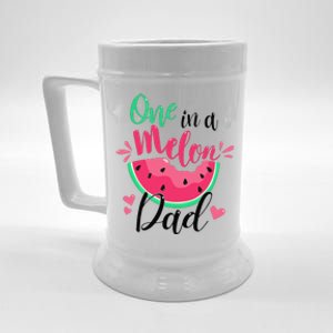 One In A Melon Dad Summer Birthday Party Matching Family Beer Stein