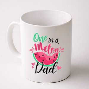 One In A Melon Dad Summer Birthday Party Matching Family Coffee Mug