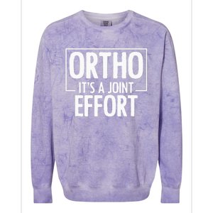 Ortho Its A Joint Effort Bone Humor Orthopedic Nurse Doctor Colorblast Crewneck Sweatshirt