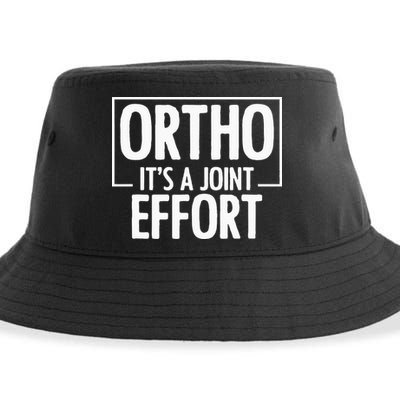 Ortho Its A Joint Effort Bone Humor Orthopedic Nurse Doctor Sustainable Bucket Hat