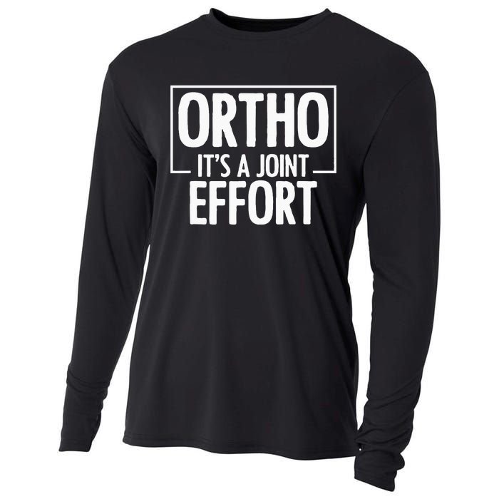 Ortho Its A Joint Effort Bone Humor Orthopedic Nurse Doctor Cooling Performance Long Sleeve Crew