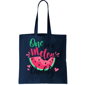 One In A Melon Daddy Summer Birthday Party Matching Family Tote Bag