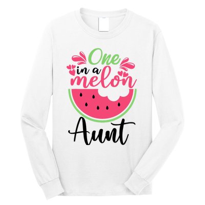 One In A Melon Aunt Waterlemon Summer Vacation Aunt Long Sleeve Shirt