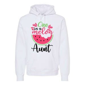 One In A Melon Aunt Waterlemon Summer Vacation Aunt Premium Hoodie