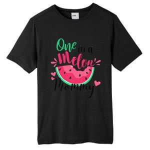 One In A Melon Mommy Summer Birthday Party Matching Family Tall Fusion ChromaSoft Performance T-Shirt