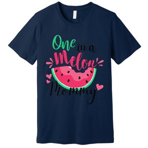 One In A Melon Mommy Summer Birthday Party Matching Family Premium T-Shirt