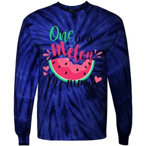 One In A Melon Mommy Summer Birthday Party Matching Family Tie-Dye Long Sleeve Shirt