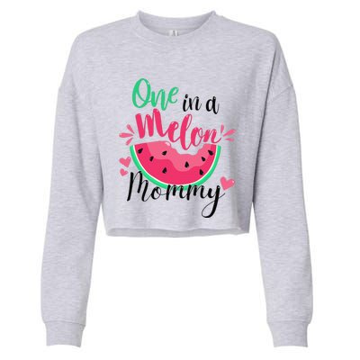 One In A Melon Mommy Summer Birthday Party Matching Family Cropped Pullover Crew