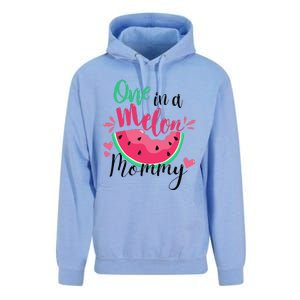 One In A Melon Mommy Summer Birthday Party Matching Family Unisex Surf Hoodie