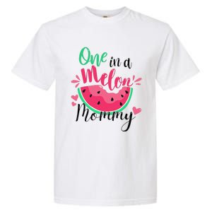 One In A Melon Mommy Summer Birthday Party Matching Family Garment-Dyed Heavyweight T-Shirt