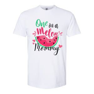 One In A Melon Mommy Summer Birthday Party Matching Family Softstyle CVC T-Shirt