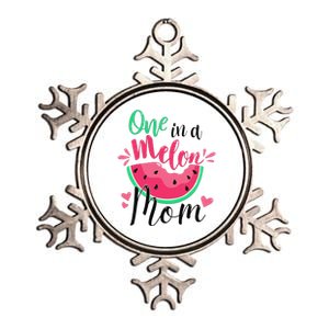 One In A Melon Mom Summer Birthday Party Matching Family Metallic Star Ornament