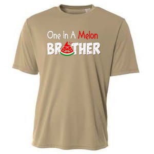 One In A Melon Brother Fathers Day Pun Watermelon Cooling Performance Crew T-Shirt