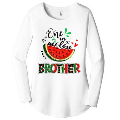 One In A Melon Brother Watermelon Family Matching Summer Women's Perfect Tri Tunic Long Sleeve Shirt