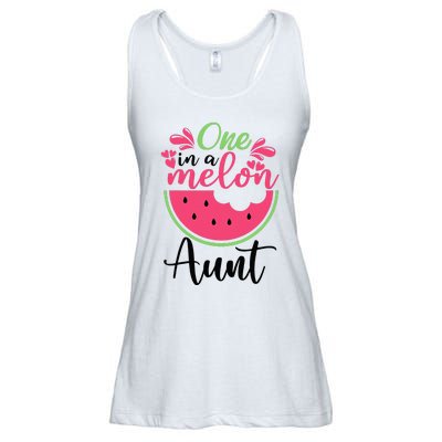 One In A Melon Aunt Waterlemon Summer Vacation Aunt Ladies Essential Flowy Tank