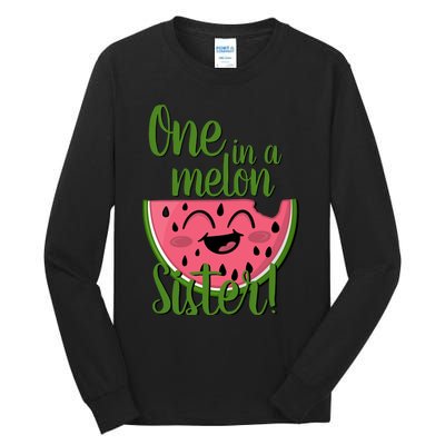 One In A Melon Sister Matching Family Watermelon Tall Long Sleeve T-Shirt