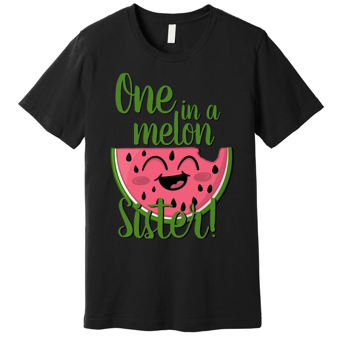 One In A Melon Sister Matching Family Watermelon Premium T-Shirt