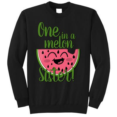 One In A Melon Sister Matching Family Watermelon Tall Sweatshirt