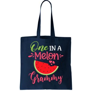 One In A Melon Grammy Watermelon Family Birthday Party Tote Bag