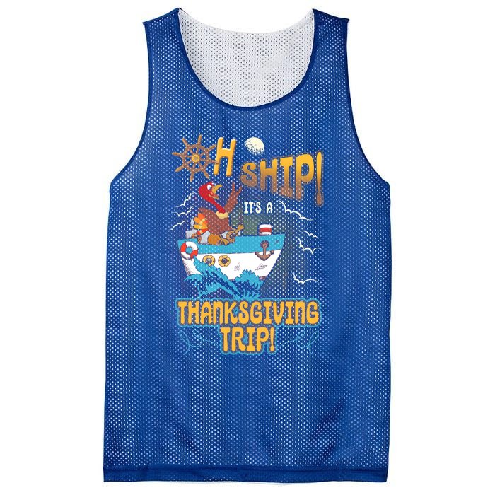 Ohgiftship It's A Thanksgiving Trip Thanksgiving Cruise Meaningful Gift Mesh Reversible Basketball Jersey Tank