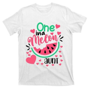 One In A Melon Aunt Funny Watermelon Birthday Matching Group T-Shirt