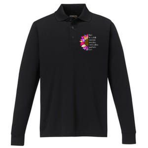 Once In A While Someone Amazing Comes Along Sunflower Performance Long Sleeve Polo