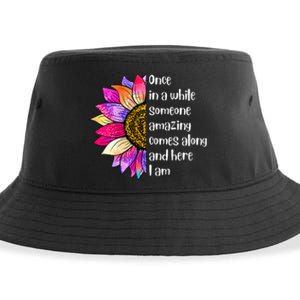 Once In A While Someone Amazing Comes Along Sunflower Sustainable Bucket Hat