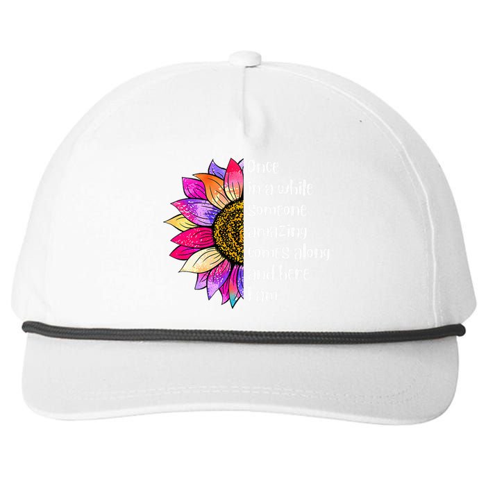 Once In A While Someone Amazing Comes Along Sunflower Snapback Five-Panel Rope Hat