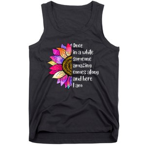 Once In A While Someone Amazing Comes Along Sunflower Tank Top